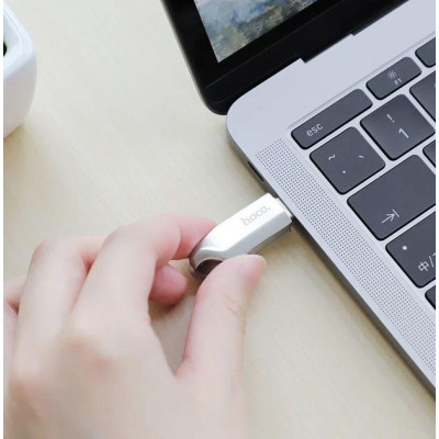 Флеш пам\'ять USB 64Gb Hoco UD8 USB 3.0+Type-C Срібний