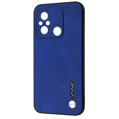 Накладка Wave Leather Xiaomi Redmi 12C Синяя