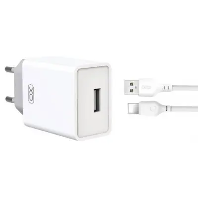 Сетевое зарядное устройство XO L93 Lightning 1USB 2.4A White, Белый