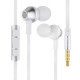 Проводные вакуумные наушники Remax RM-610D Earphone Silver, серые