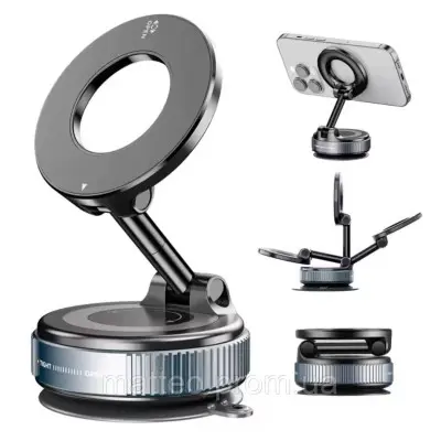 Автодержатель Vacuum C-02 Удлененная ножка Чорный (K)