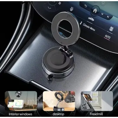 Автодержатель Vacuum C-02 Удлененная ножка Чорный (K)