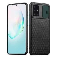 Чехол накладка Camshield Samsung A71 (A715) Черная/Зеленая