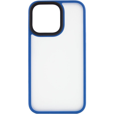 Чехол накладка Metal Buttons iPhone 12/12 Pro Голубая