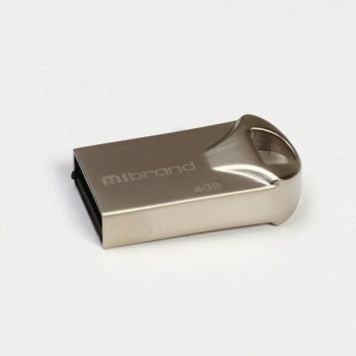 Флеш память USB 4Gb Mibrand Hawk USB 2.0 Silver, Серебристый