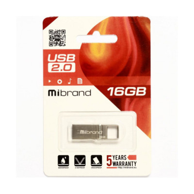 Флеш память USB 16Gb Mibrand Stingray USB 2.0 Серая