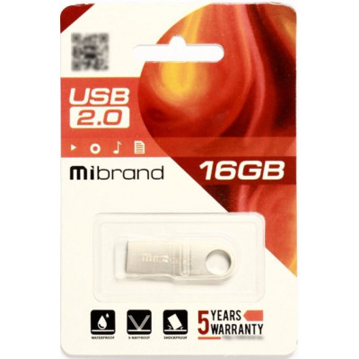 Флеш пам\'ять USB 16Gb Mibrand Puma USB 2.0 Silver, Срібний