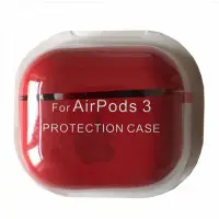 Чохол для навушників AirPods 3 Microfiber Logo Червоний