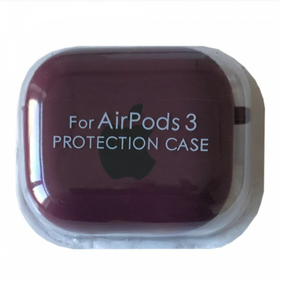 Чохол для навушників AirPods Pro Microfiber Logo Марсала