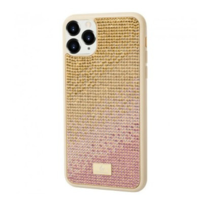 Чехол накладка Bling World Радуга iPhone 11 Pro Max Золотая