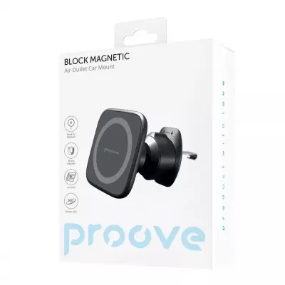 Автодержатель Proove Block Magnetic Air Outlet, Чёрный