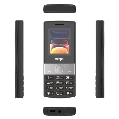 Мобільний телефон Ergo B185 Dual Sim Black, чорний