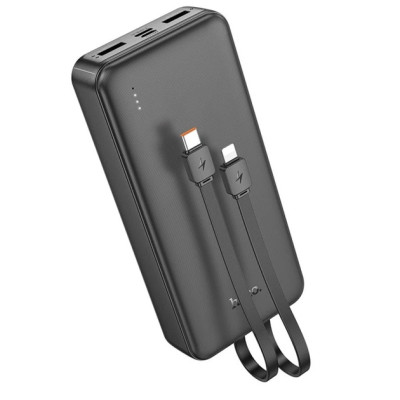 Універсальна мобільна батарея Повербанк Hoco J118a Speed energy with cable 20000mAh Чорний